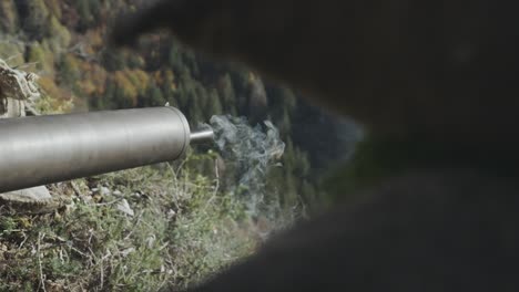 Machine-gun-fire-in-war-stock-footage-captures-closeup-view