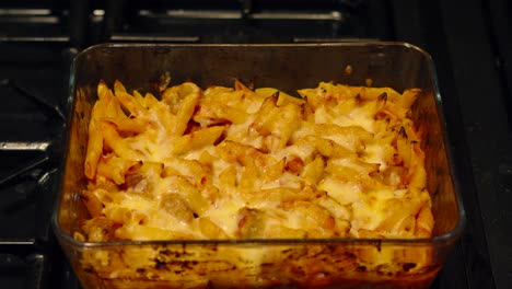 Wide-View-of-Arrabiata-Pasta-Bake-After-Being-Cooked