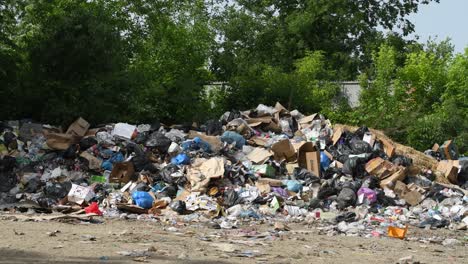 Rubbish-dump-and-landfill-ground-with-scattered-trash