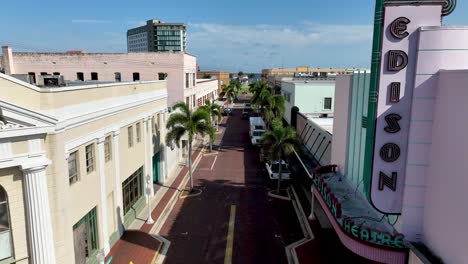 aerial-past-old-theatre-in-fort-myers-florida