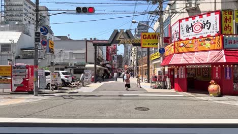 Entrada-A-Shinsekai---Antiguo-Barrio-De-La-Ciudad-De-Osaka,-Japón