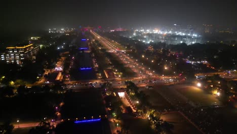 The-India-Gate-is-a-war-memorial-located-near-the-Kartavya-path-on-the-eastern-edge-of-the-"ceremonial-axis"-of-New-Delhi