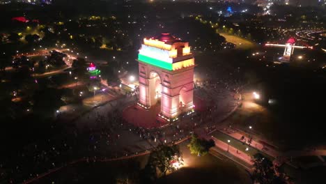 The-India-Gate-is-a-war-memorial-located-near-the-Kartavya-path-on-the-eastern-edge-of-the-"ceremonial-axis"-of-New-Delhi