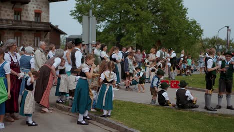 Poeple-at-Maifest-in-Germany,-May-Festival-Celebration