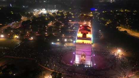 The-India-Gate-is-a-war-memorial-located-near-the-Kartavya-path-on-the-eastern-edge-of-the-"ceremonial-axis"-of-New-Delhi