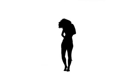 Silhouette-Frau-Allein-Stehend