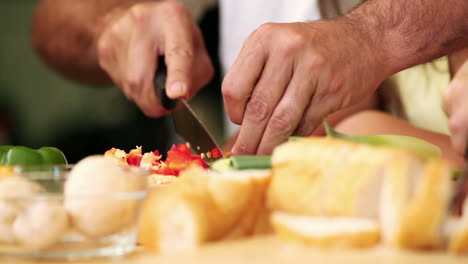 Sandwich-and-fillings-getting-sliced