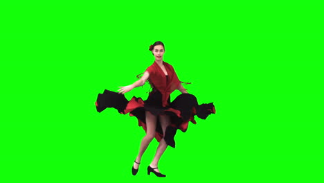 Bailarina-De-Flamenco-En-Cámara-Lenta