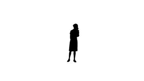 Silhouette-Einer-Frau-Auf-Ihrem-Mobiltelefon