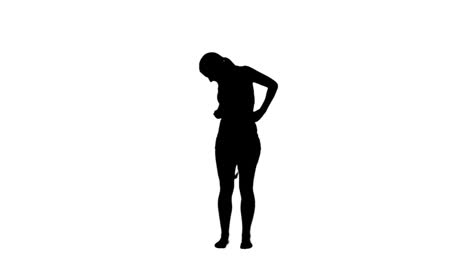 Silhouette-woman-holding-a-measuring-tape