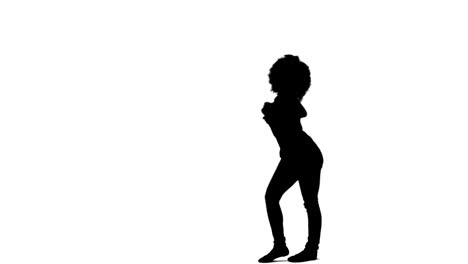 Silhouette-woman-casually-dancing