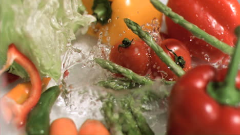 Asparagus-falling-in-super-slow-motion