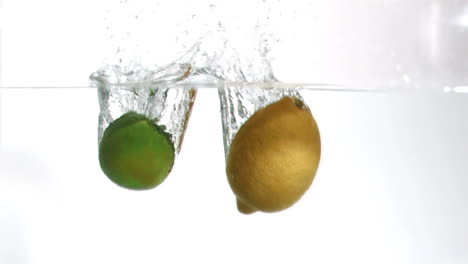 Fruits-falling-into-water-in-super-slow-motion