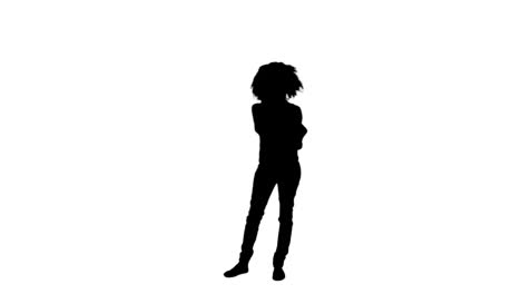 Silhouette-woman-standing-on-her-own