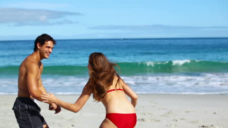 Smiling-couple-running