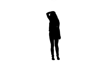 Silhouette-woman-dancing-on-her-own