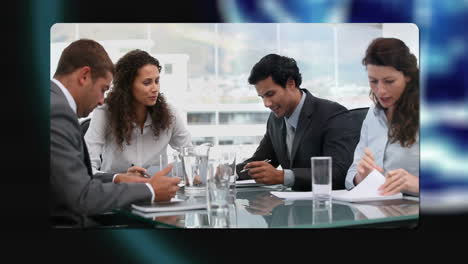 Gente-De-Negocios-Trabajando-Durante-Reuniones-Con-La-Tierra.-Imagen-Cortesía-De-Nasa.org.