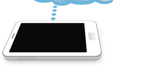 Cloud-Mit-Smartphone-Verbunden
