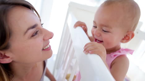 Baby-girl-kissing-her-mother