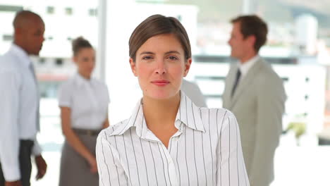 Business-woman-thinking-and-posing