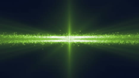 Spaceship-in-asteroid-belt-under-green-light