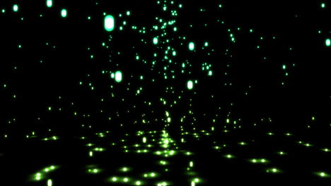 Falling-green-sparkles-