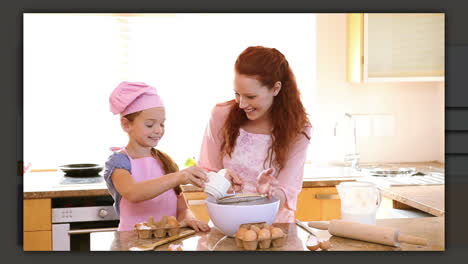 Glückliche-Familien-Beim-Gemeinsamen-Backen