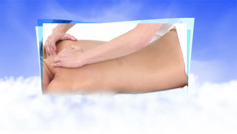 Frau-Genießt-Massage