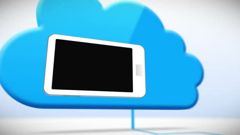 Cloud-Verbunden-Mit-Smartphones-Mit-Schwarzen-Bildschirmen