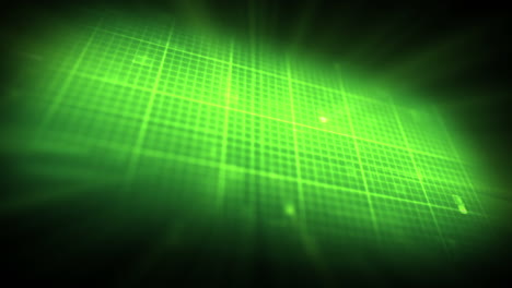 Grünes-EKG-Auf-Digitalem-Gitterhintergrund