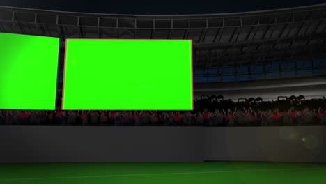 Chroma-Key-Bildschirme-In-Einem-Stadion