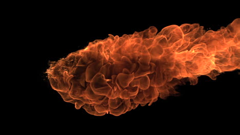 Big-fire-ball-moving-in-slowmotion-across-screen