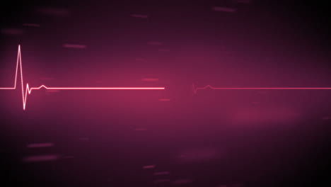 Pink-heart-monitor-line-with-moving-background