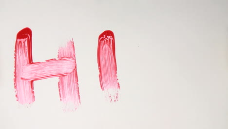 Hand-painting-the-word-HIV-in-red-paint