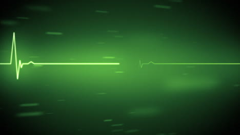 Green-heart-monitor-line-with-moving-background