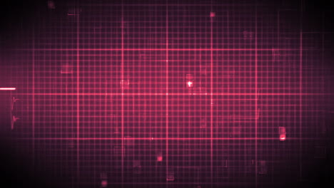 Fast-heart-rate-on-moving-grid-background-