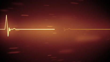 Orange-heart-monitor-line-with-moving-background