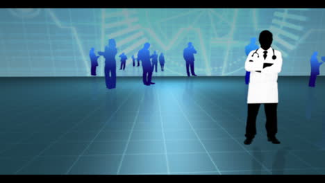 Virus,-Das-Zellen-Auf-Blauem-Medizinischem-Hintergrund-Befällt
