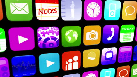 Mosaic-wall-of-application-icons