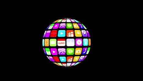 Application-icons-floating-in-sphere-shape
