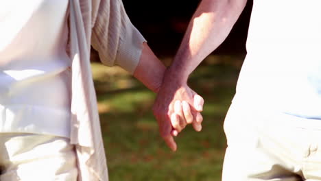 Mature-couple-walking-hand-in-hand