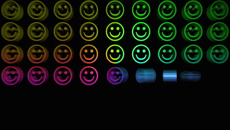 Colourful-smiley-faces-appearing-in-a-grid