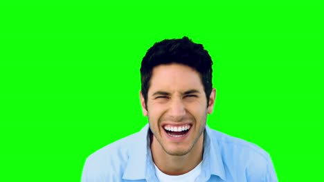 Man-laughing-at-the-camera-on-green-screen