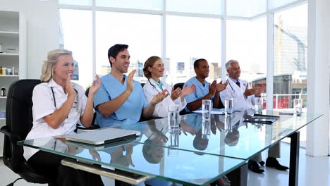 Medical-team-applauding-