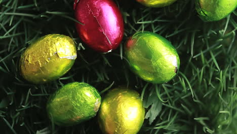 Huevos-De-Pascua-Envasados-En-Aluminio-En-La-Hierba