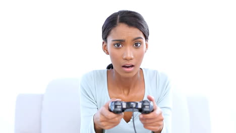Frau-Spielt-Und-Verliert-Videospiele