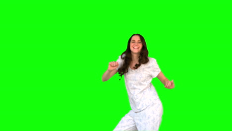 Energetic-young-model-in-pyjamas-dancing