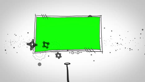 Two-green-screen-popping-up-