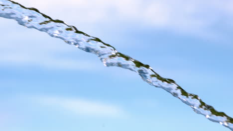 Water-pouring-against-blue-sky
