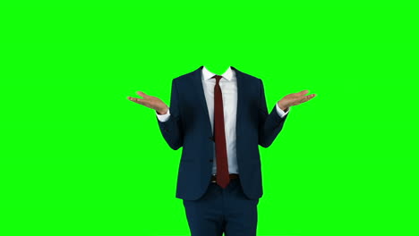 Headless-businessman-gesturing-to-camera